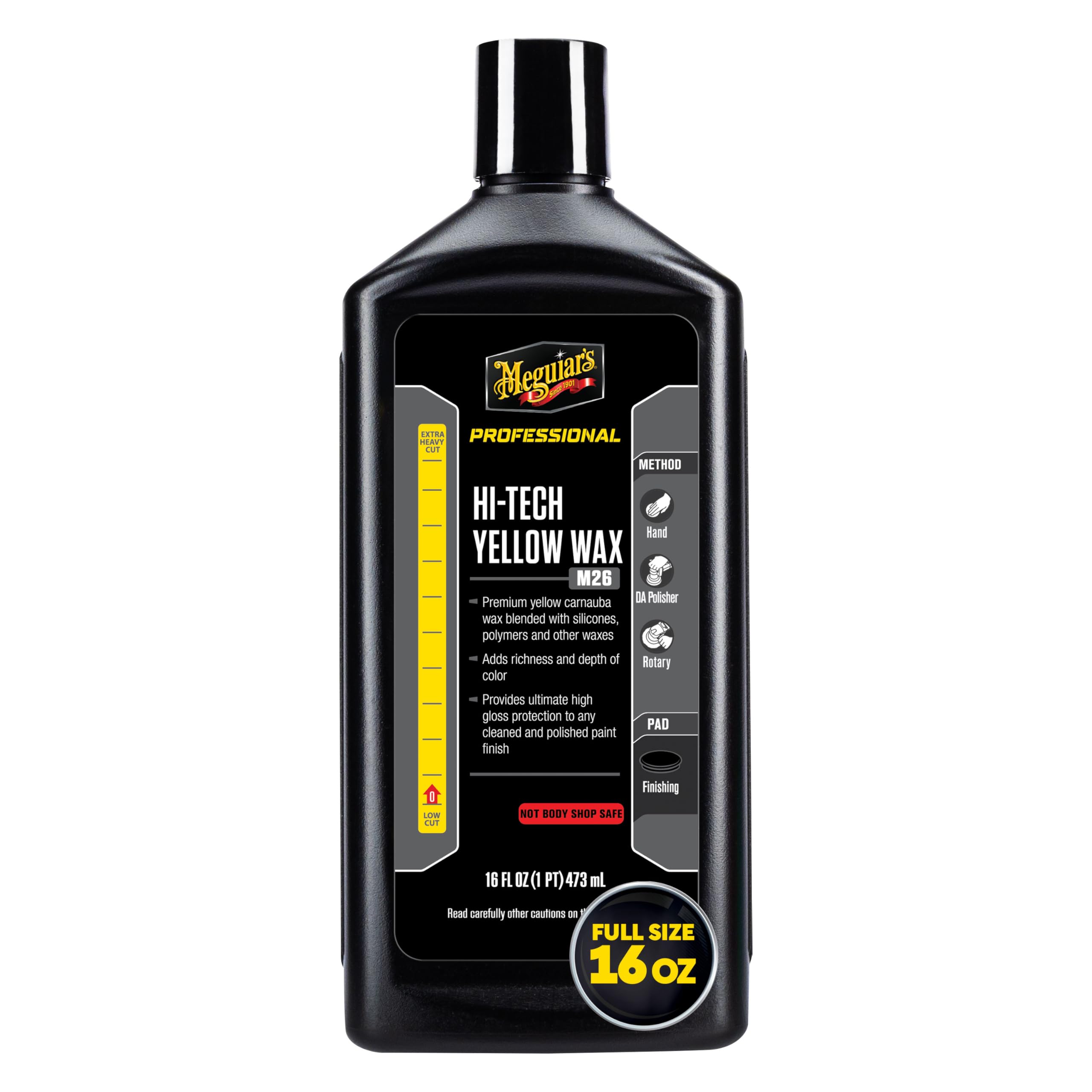 Meguiars M2616 Hi-Tech Yellow Wax 16oz Liquid Carnauba