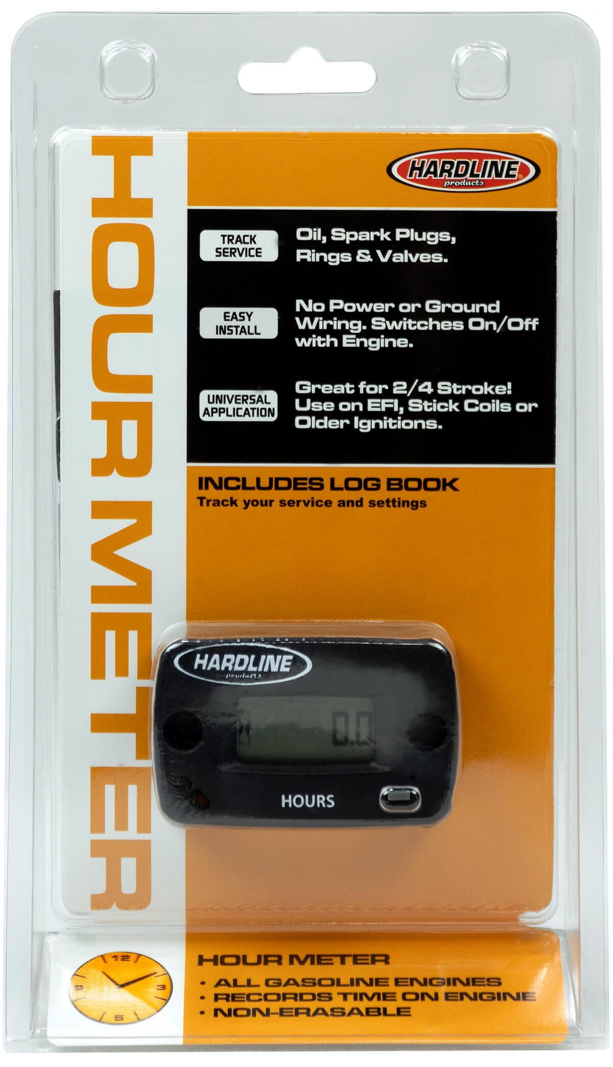 Hardline Products HR-8063-2 Hour Meter for Gas Engines