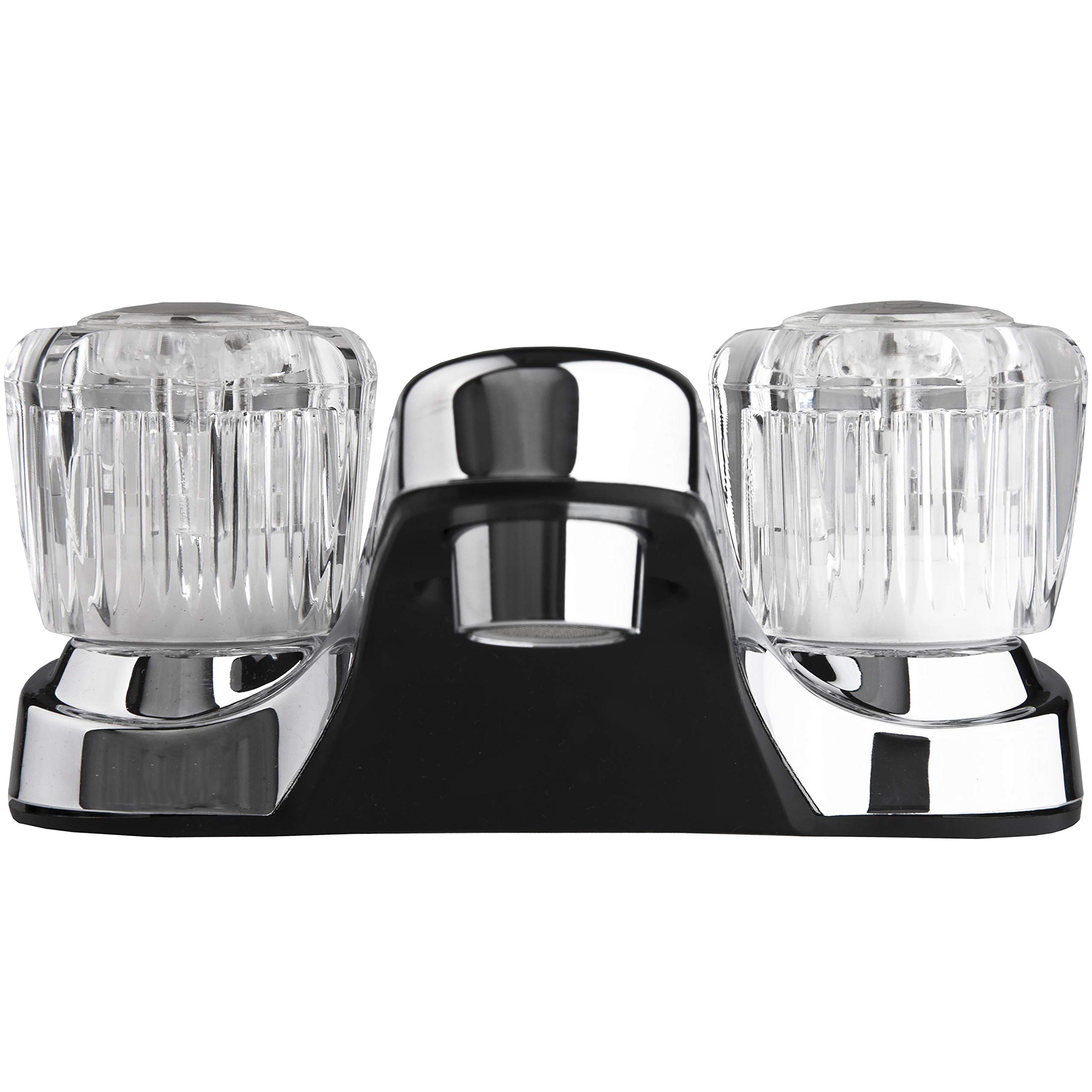 Dura Faucet DFPL700ACP RV Lavatory Faucet with Crystal Handles Chrome Polished