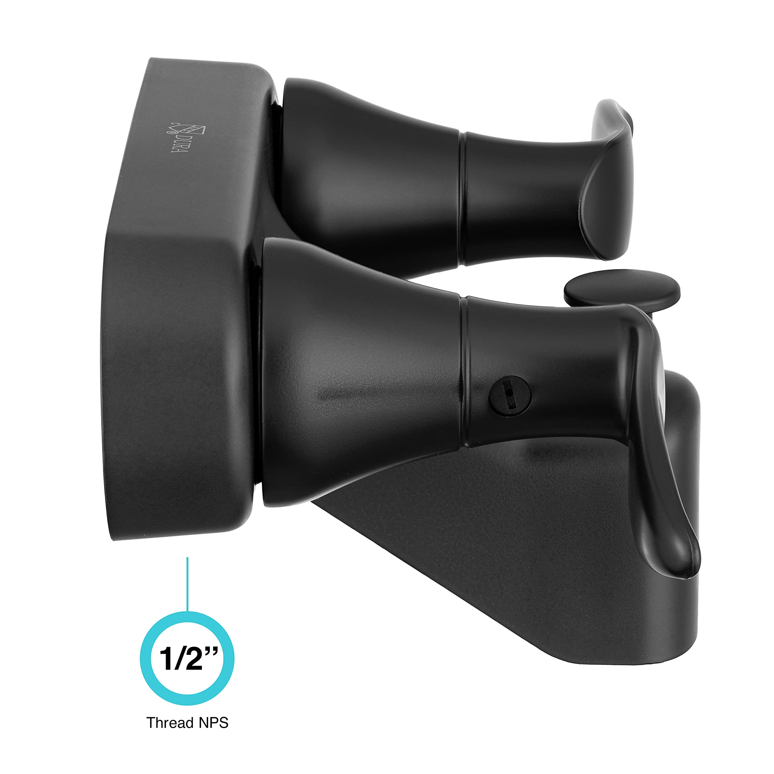 Dura Faucet DF-SA110LH-MB RV Tub & Shower Diverter Faucet Matte Black