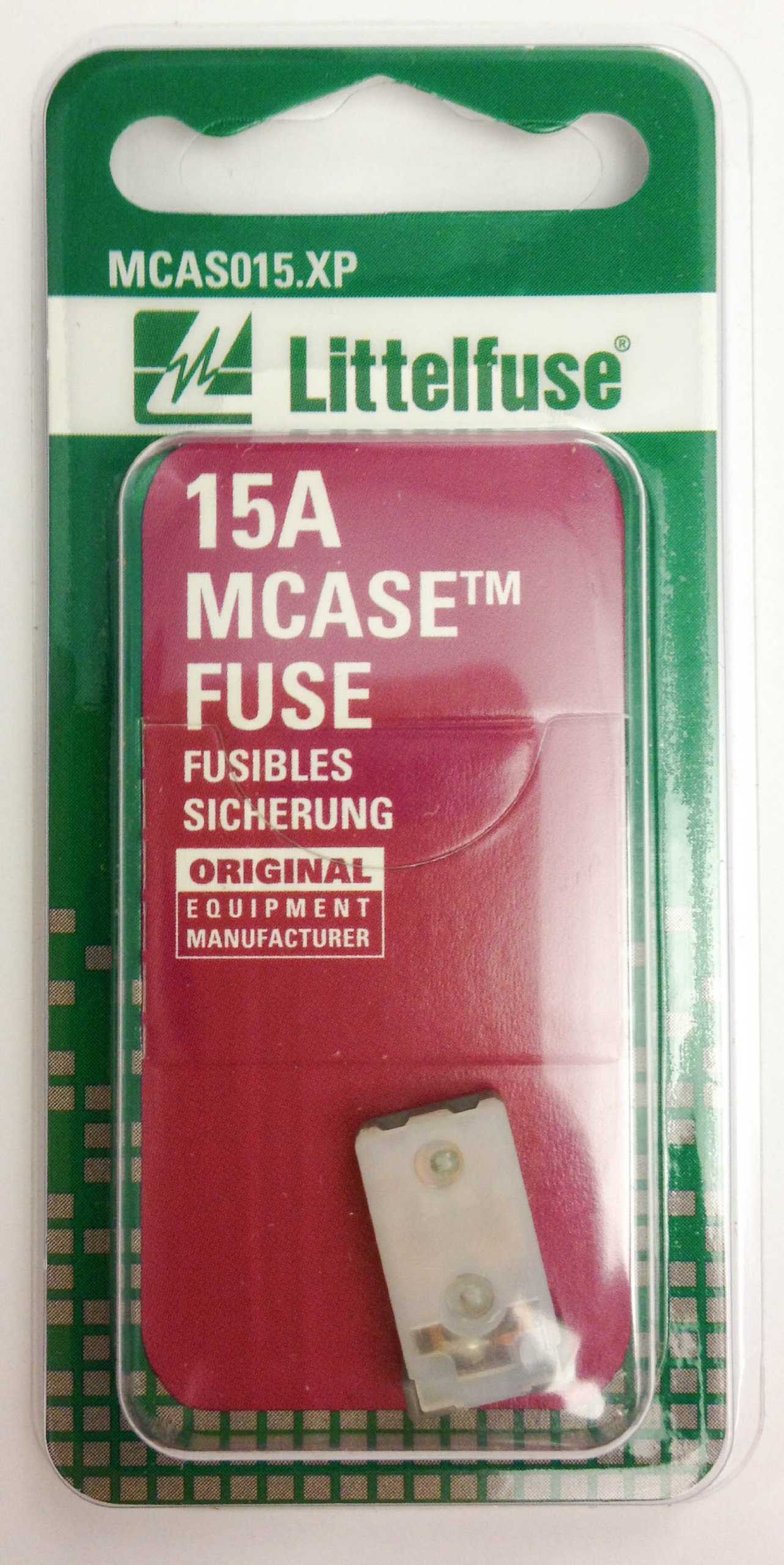 Littelfuse MCAS015XP MCASE Automotive Cartridge Fuse 32VDC 15A