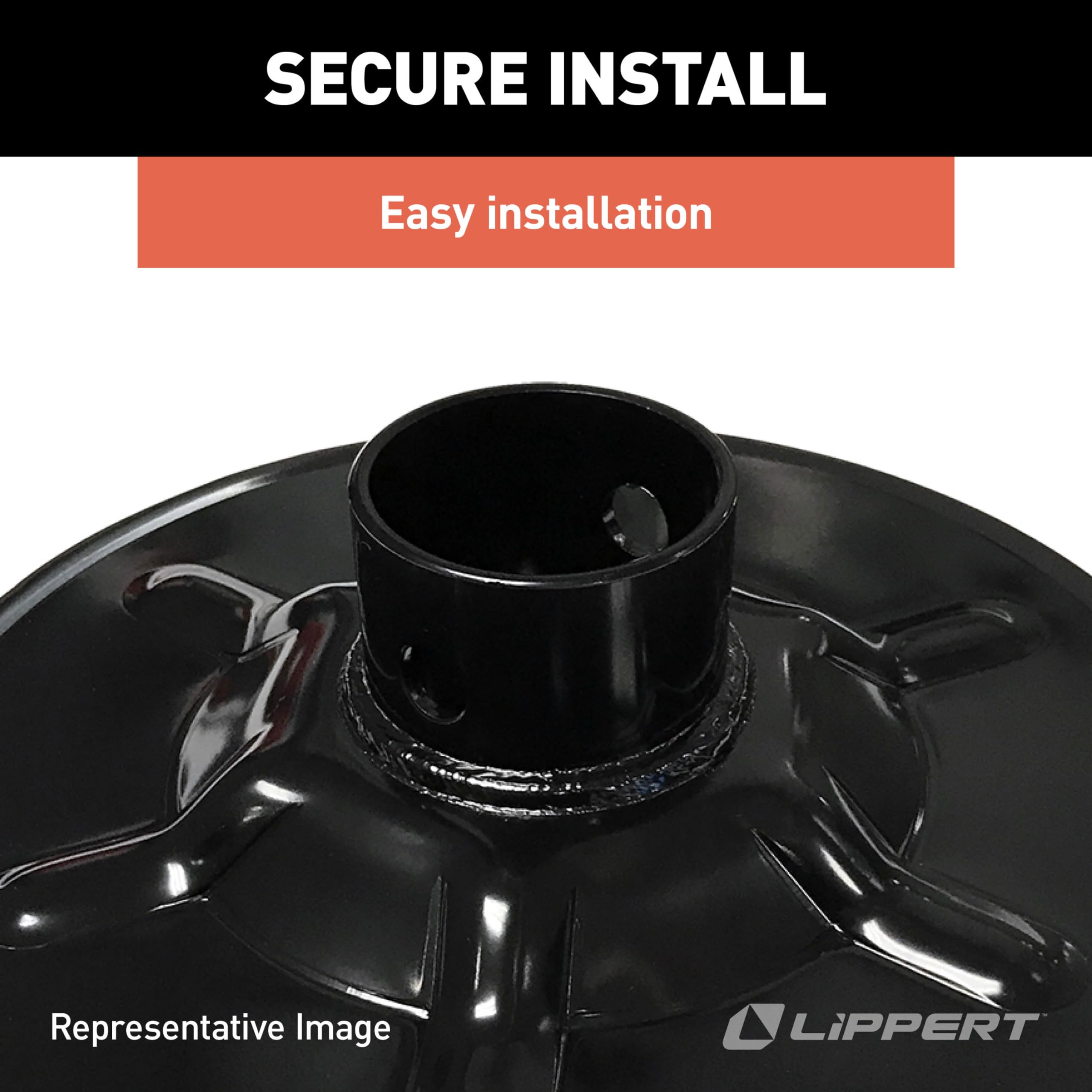 Lippert Components 377962 Ground Control 3.0 Rear Jack Foot Pad 9 Inch