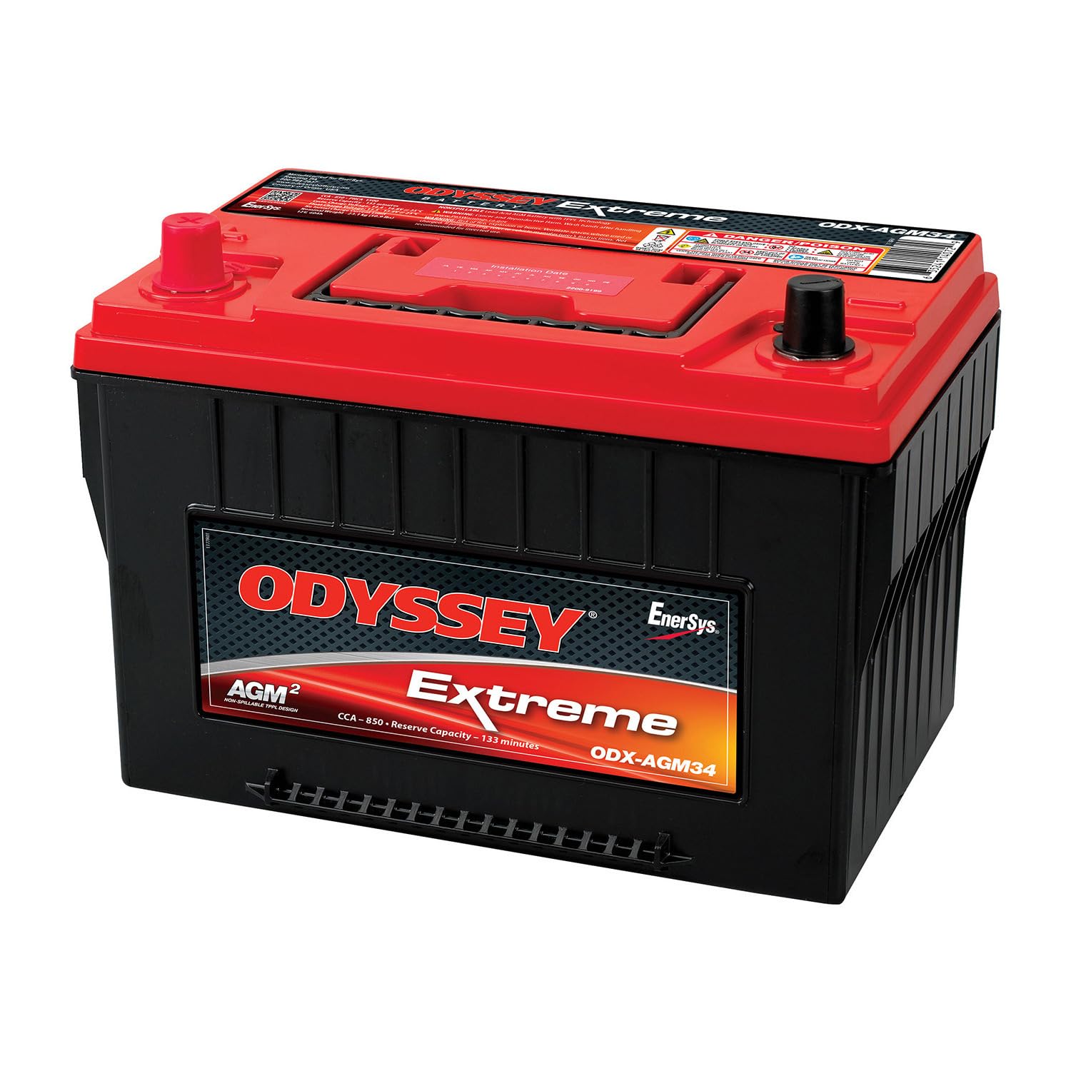 Odyssey Battery ODX-AGM34 Extreme Series AGM Group 34 Battery 850 CCA