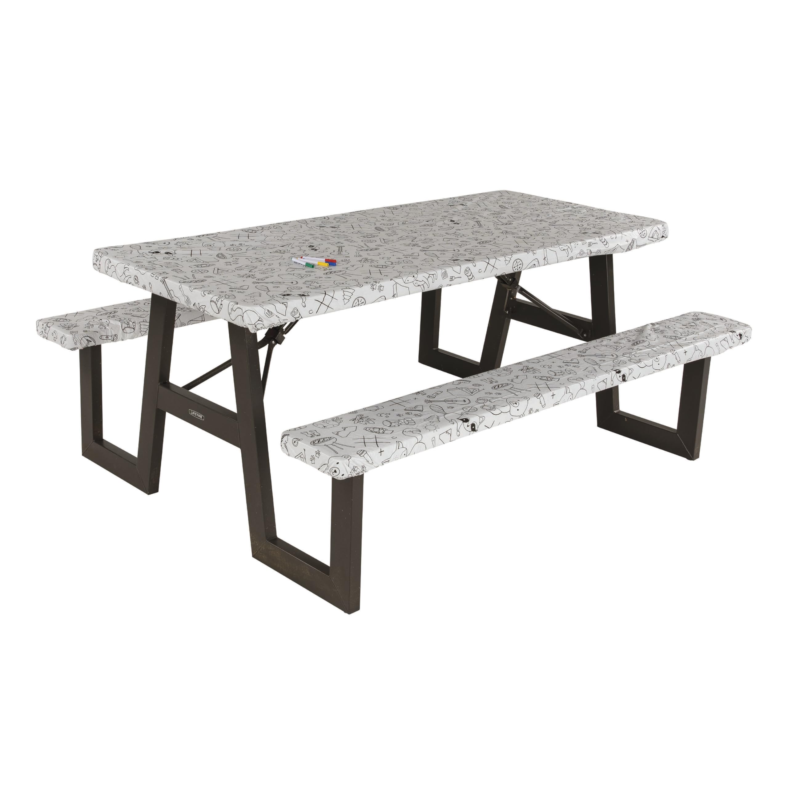 Lippert Components 2023051696 Color Escape Vinyl Tablecloth and Bench Cover Set Waterproof
