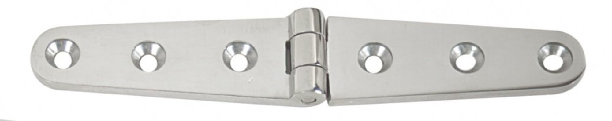 Whitecap Industries 6026C Chrome Strap Hinge 6 Inch Pair Stainless Steel