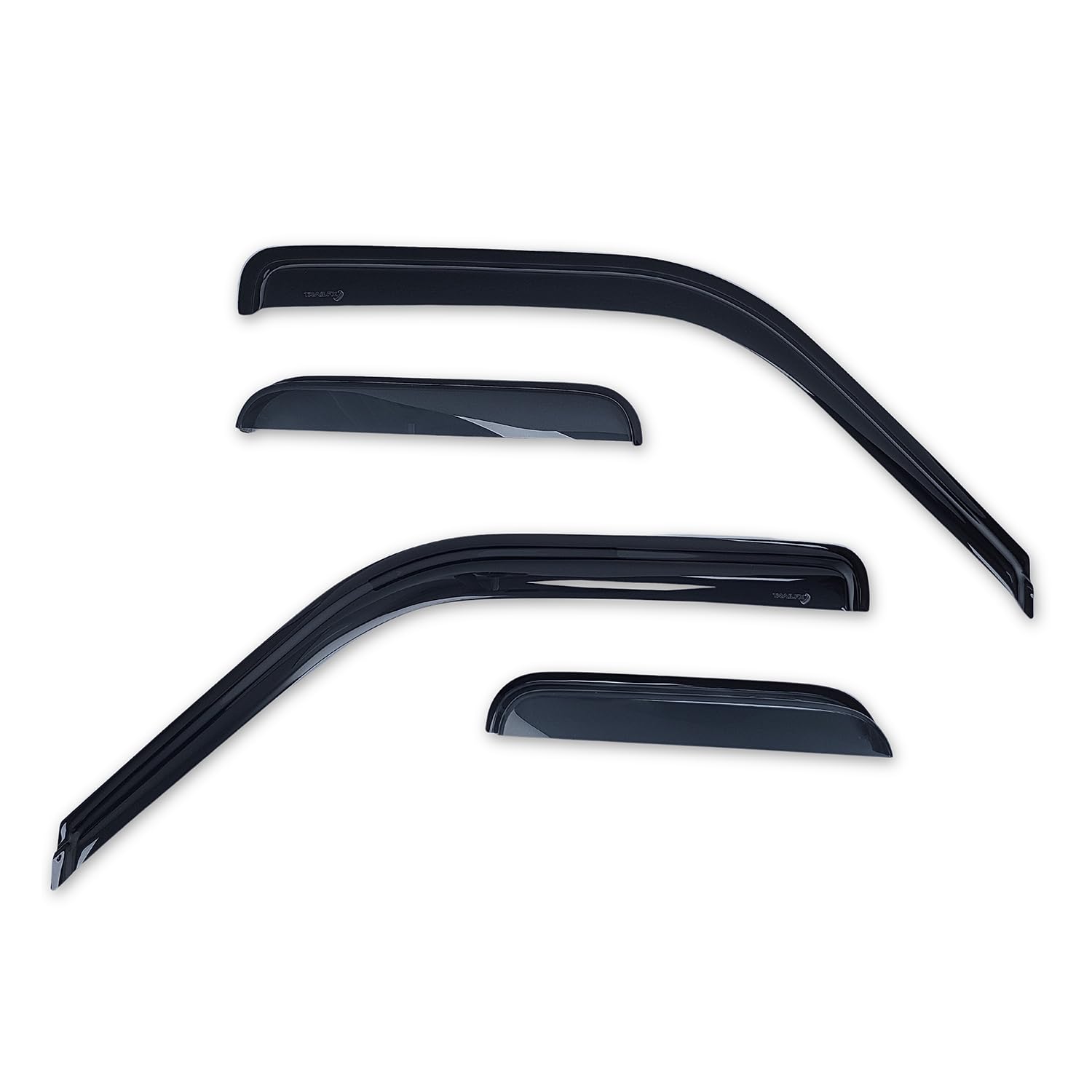 TrailFX 4231H Window Vent Visor Rain Guards 4-Piece Set Smoke Acrylic