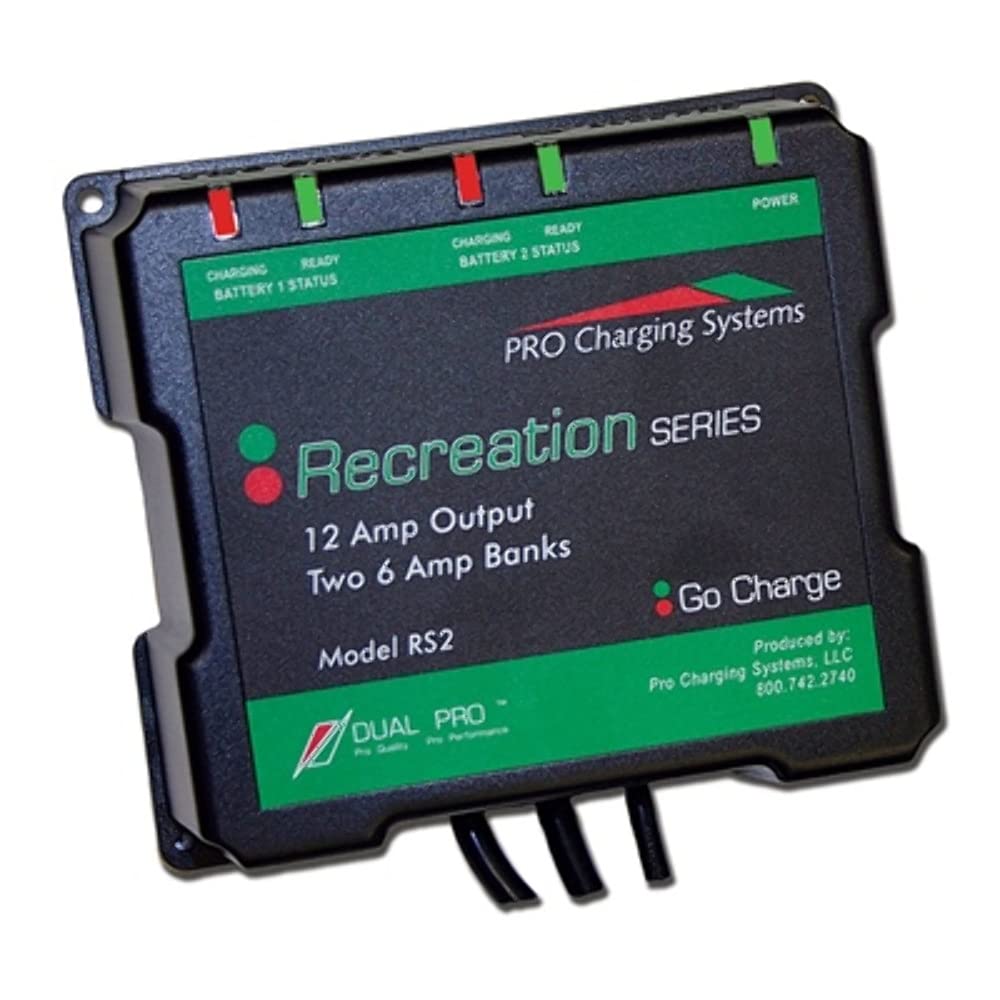 Dual Pro RS2 RealPro Series 12 Amp 2 Bank Battery Charger
