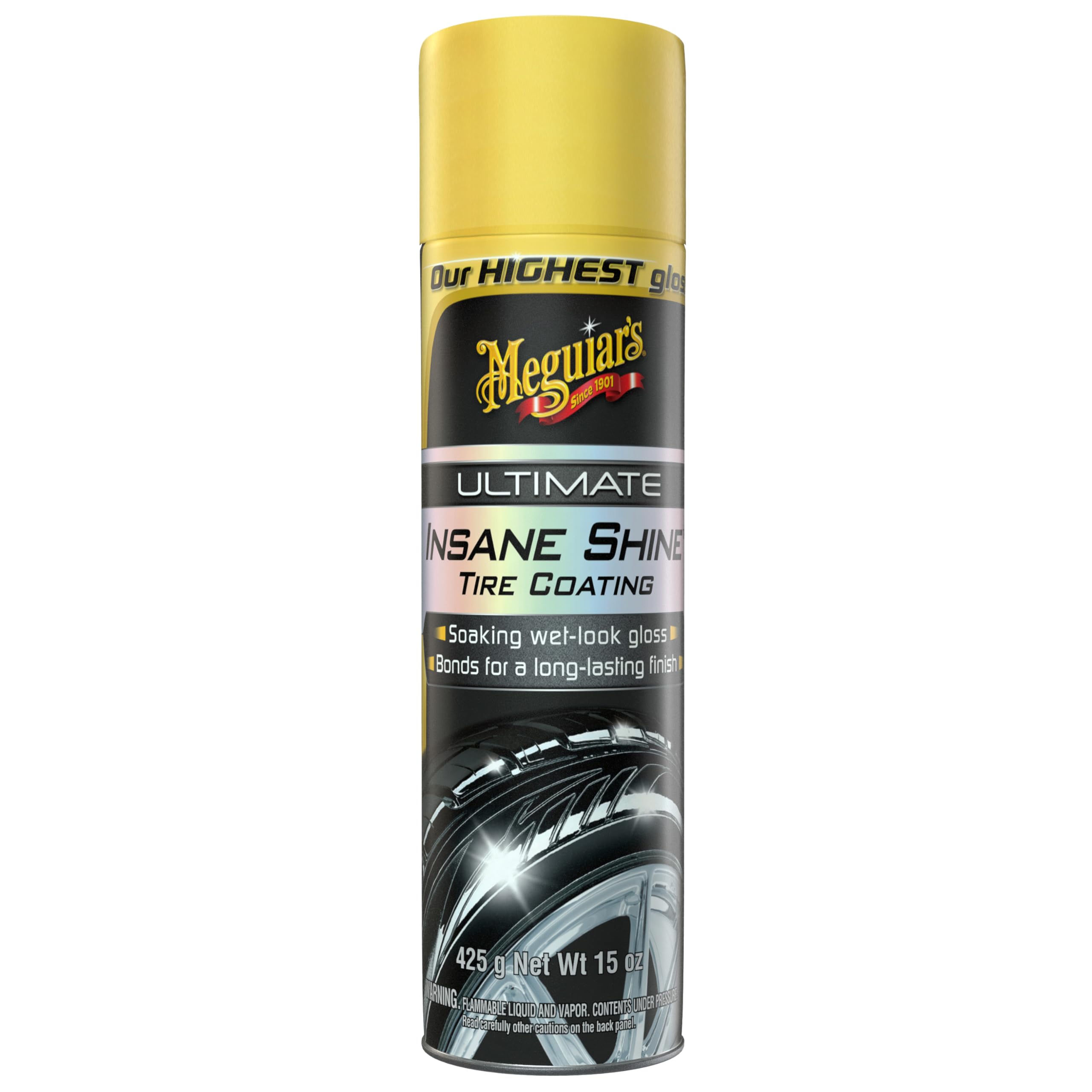 Meguiar's G190315 Insane Shine Tire Coating 15 oz Aerosol