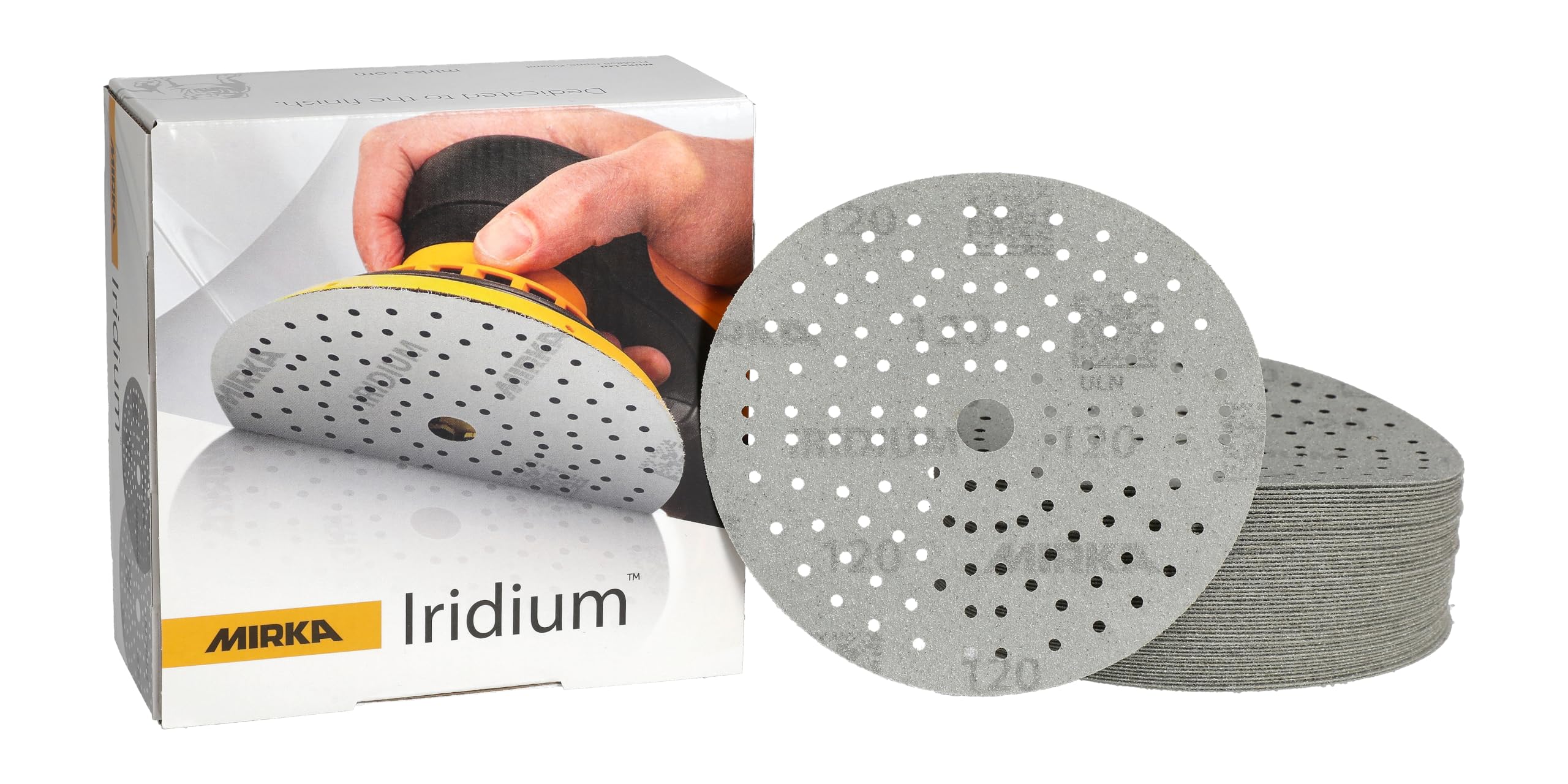 Mirka 246MH120 Iridium 6" Sanding Discs 120 Grit 50-Pack