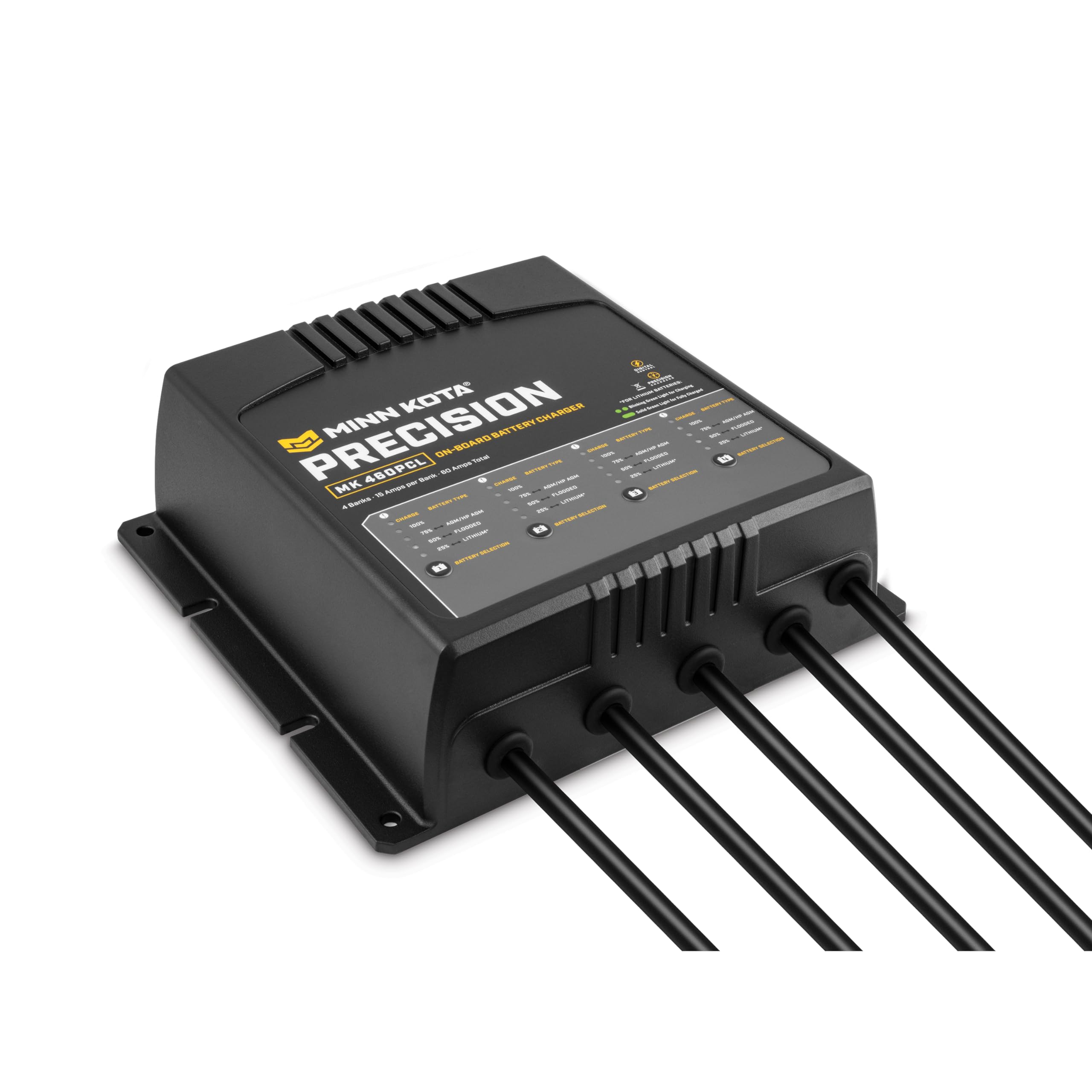Minn Kota 1834604 Precision 4-Bank Marine Battery Charger 15A Per Bank