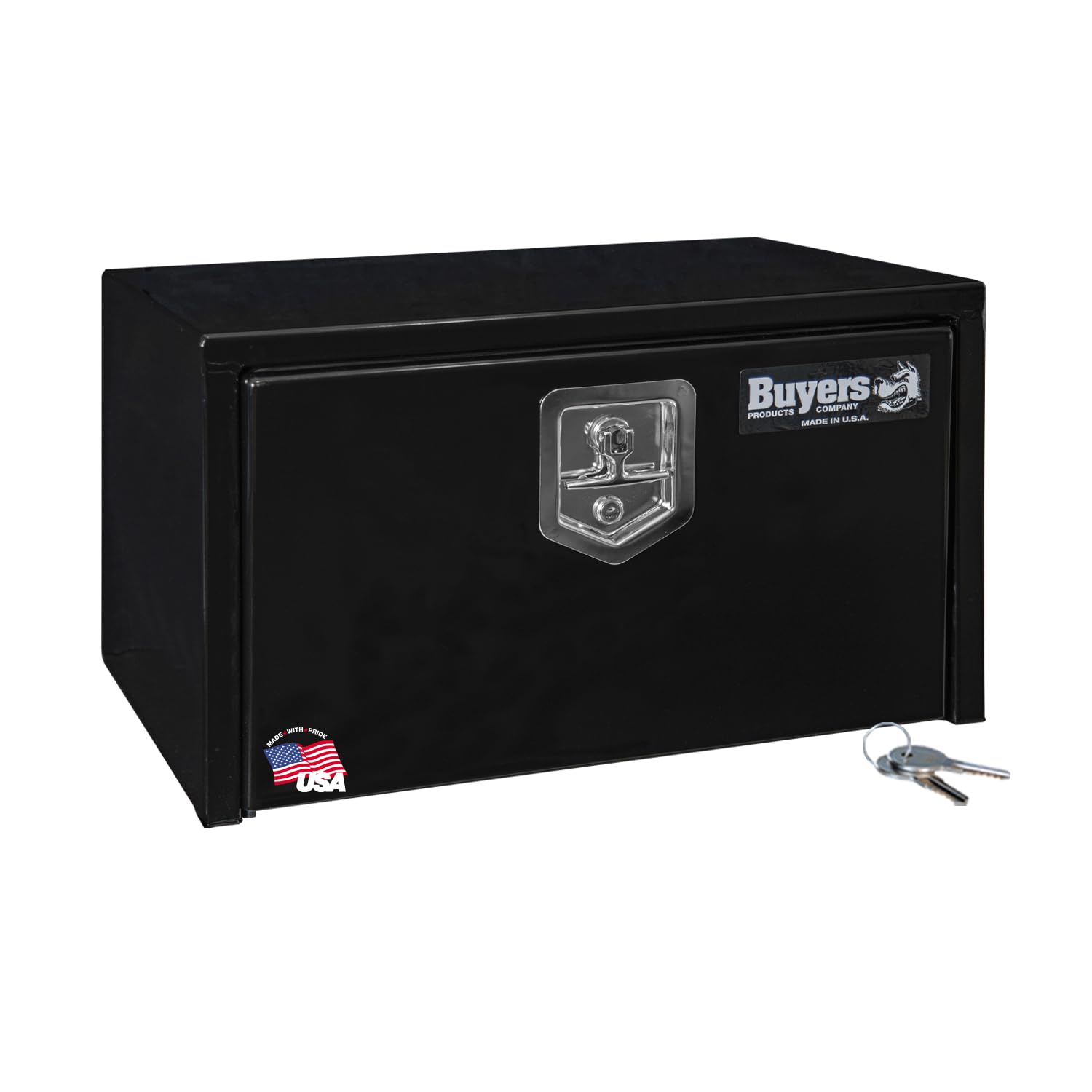 Buyers 1703300 Black Steel Underbody Truck Box with T-Handle Latch 14x16x24 Inch