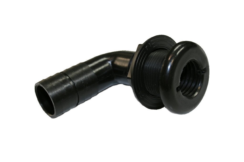 T-H Marine TH1290T 90 Degree Thru-Hull, 1-1/8" Barb, Standard