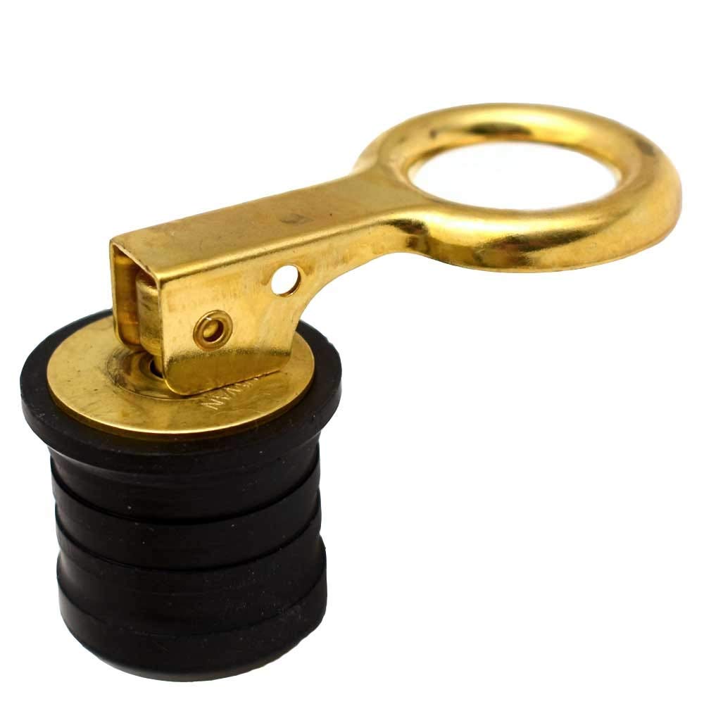 Sea-Dog Line 520072-1 Brass Snap Handle Drain Plug, 1-1/4" w/o Chain