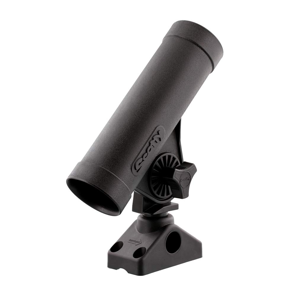 Scotty Downriggers 0250 250 Rodmaster Adjustable Tube Style Rod Holder Black, 8 inch