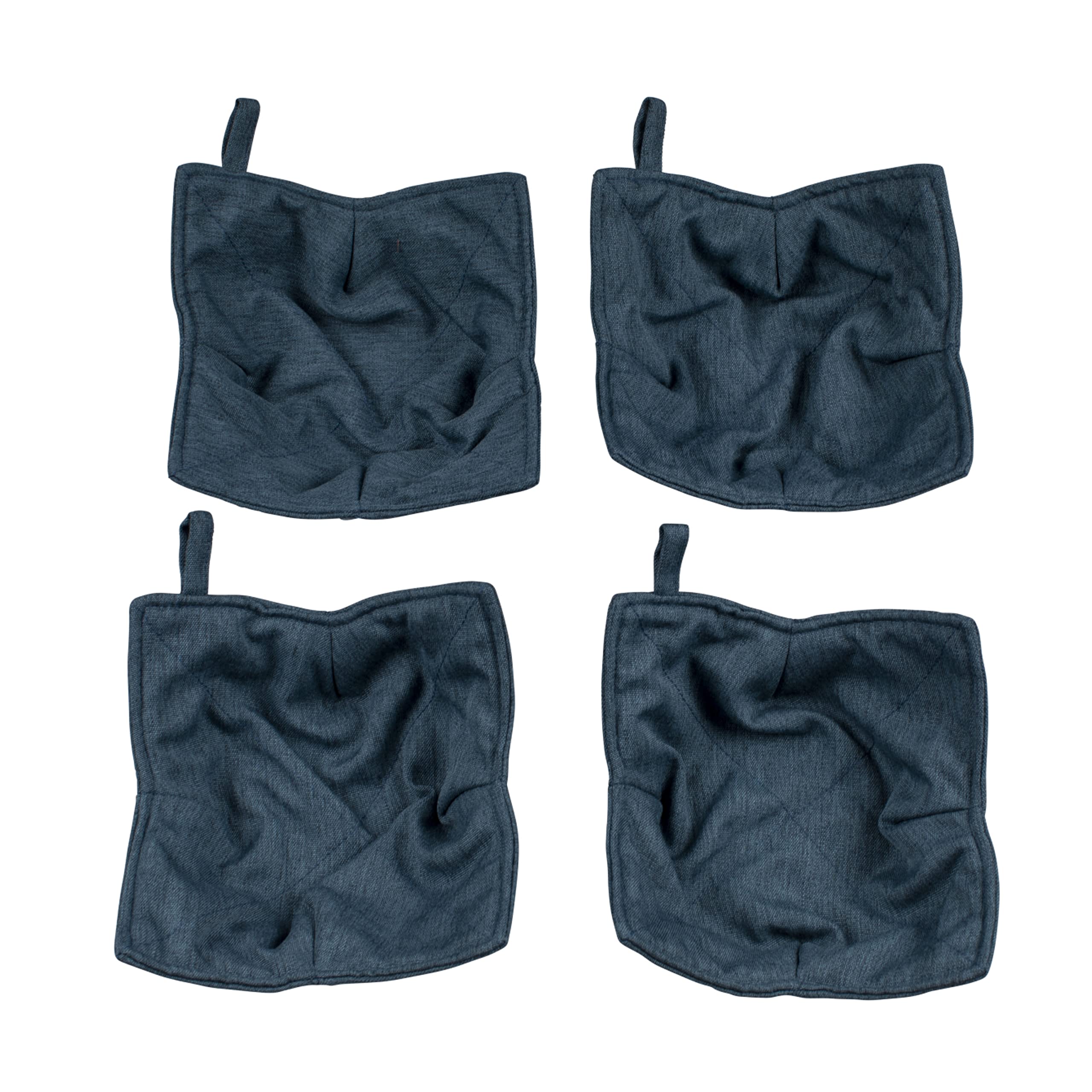 Lippert Components 2022107823 Cozy Bowl Holder Set - 4 Pieces, Navy – Insulate Food and Protect Your Hands – Made from Premium, Microwave-Safe Polyester Fabric – Temperature Rated to 400°F – Machine Washable