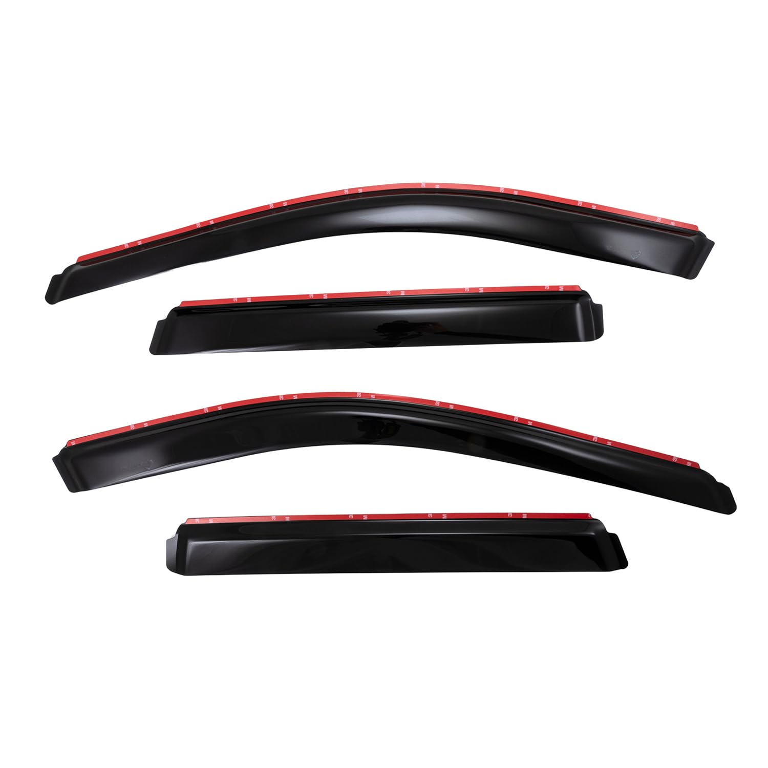 TrailFX 4252IC In-Channel Window Vent Visor Set Smoke Acrylic 4pc Jeep Grand Cherokee
