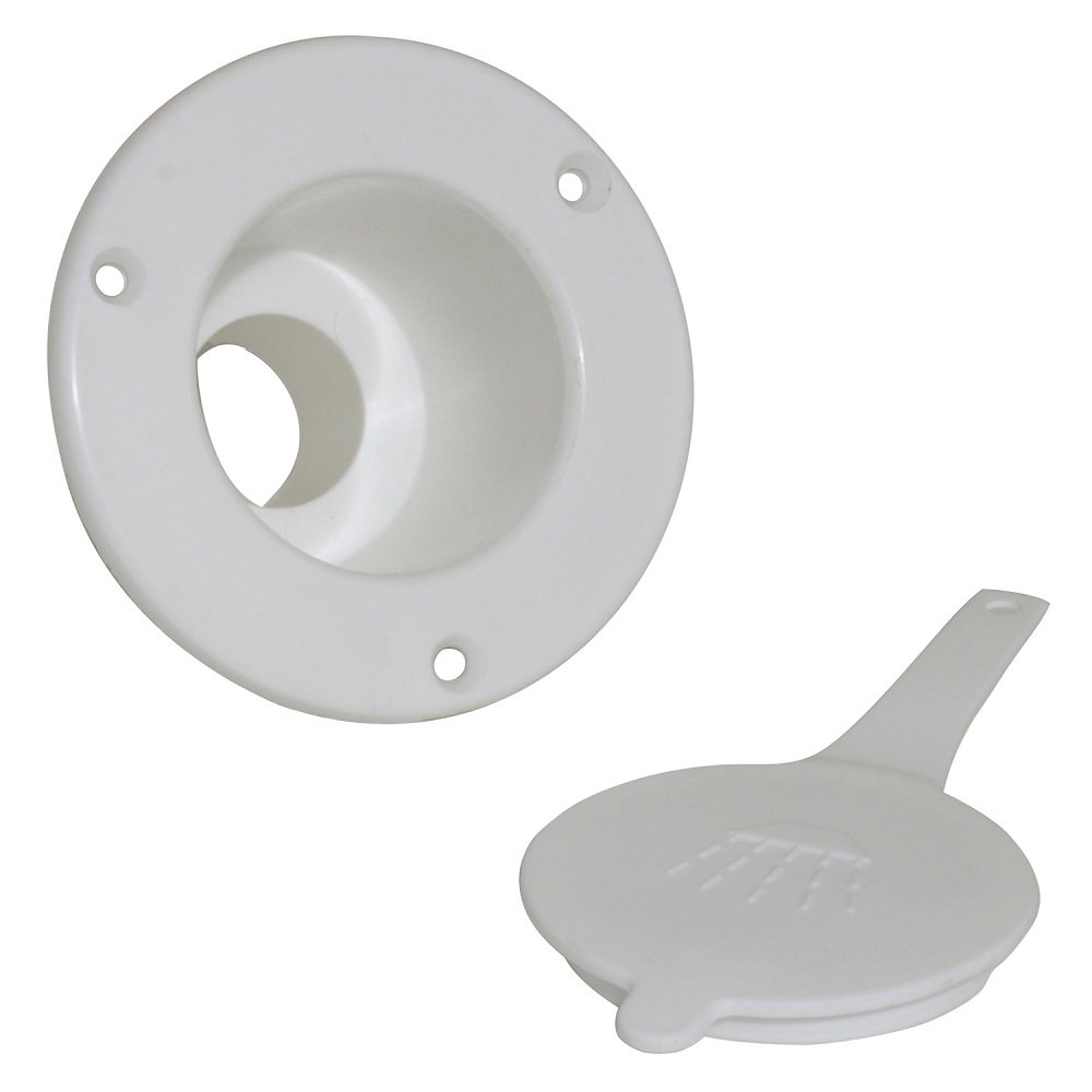 Scandvik 10014P White Replacement Container and Cap for Recessed Shower