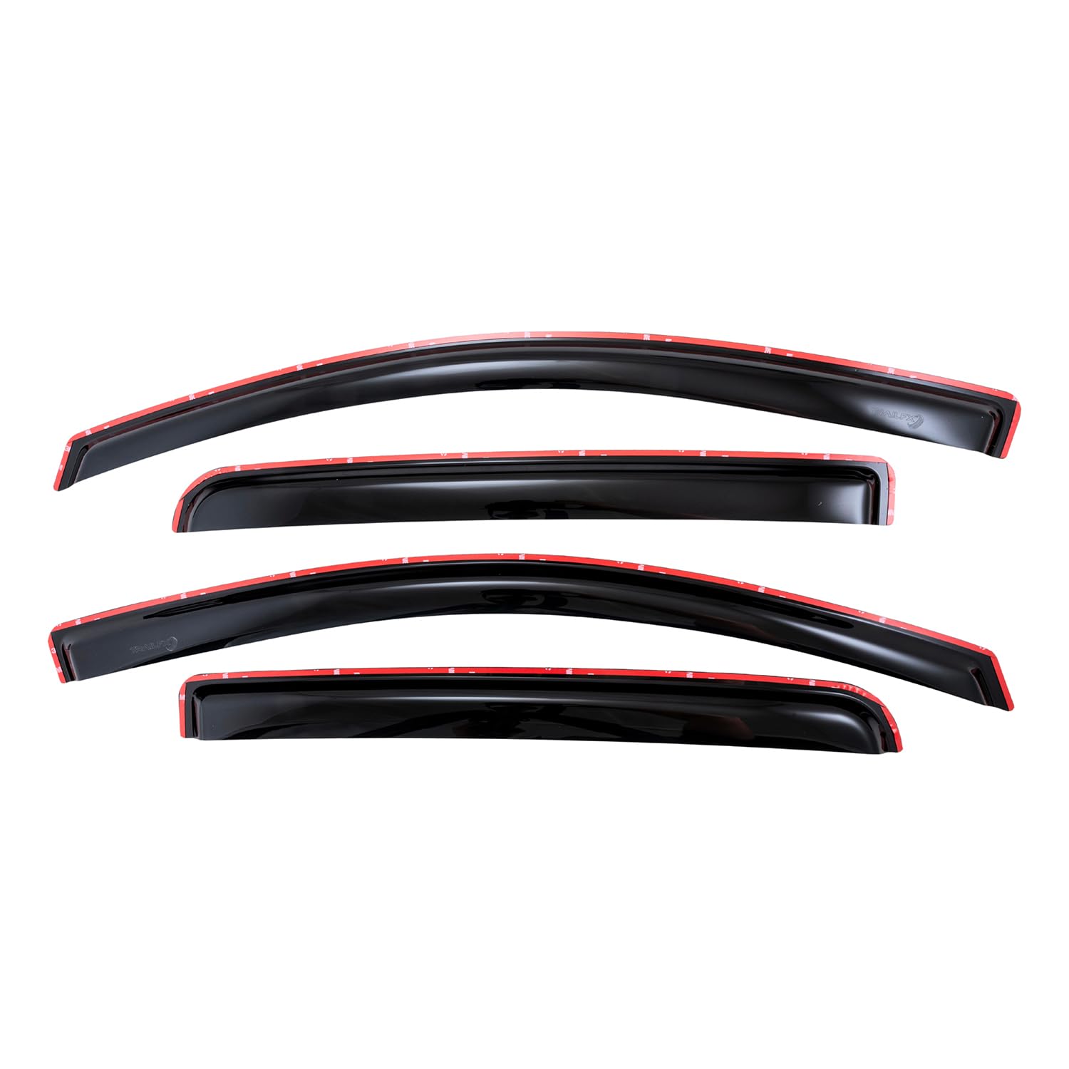 TrailFX 4995IC In-Channel Window Vents Rain Guards Smoke Acrylic 4-Piece Set
