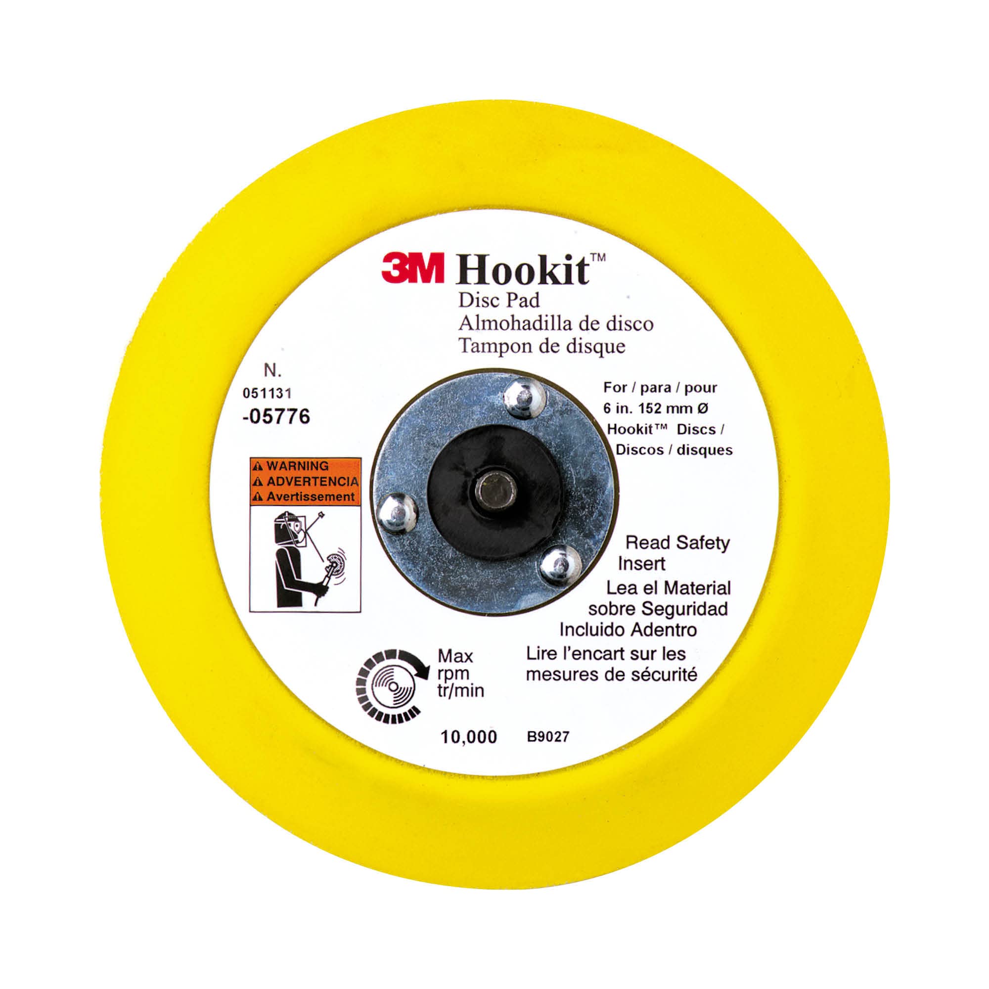 3M 05776 6" Hookit Disc Pad for Hook and Loop Sanding Discs