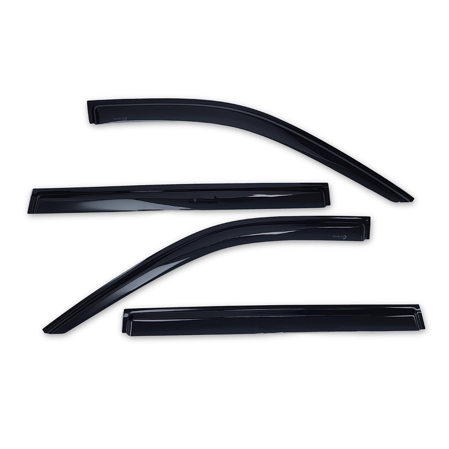 TrailFX 4716H Window Vent Visor Rain Guards 4-Piece Set Smoke Acrylic
