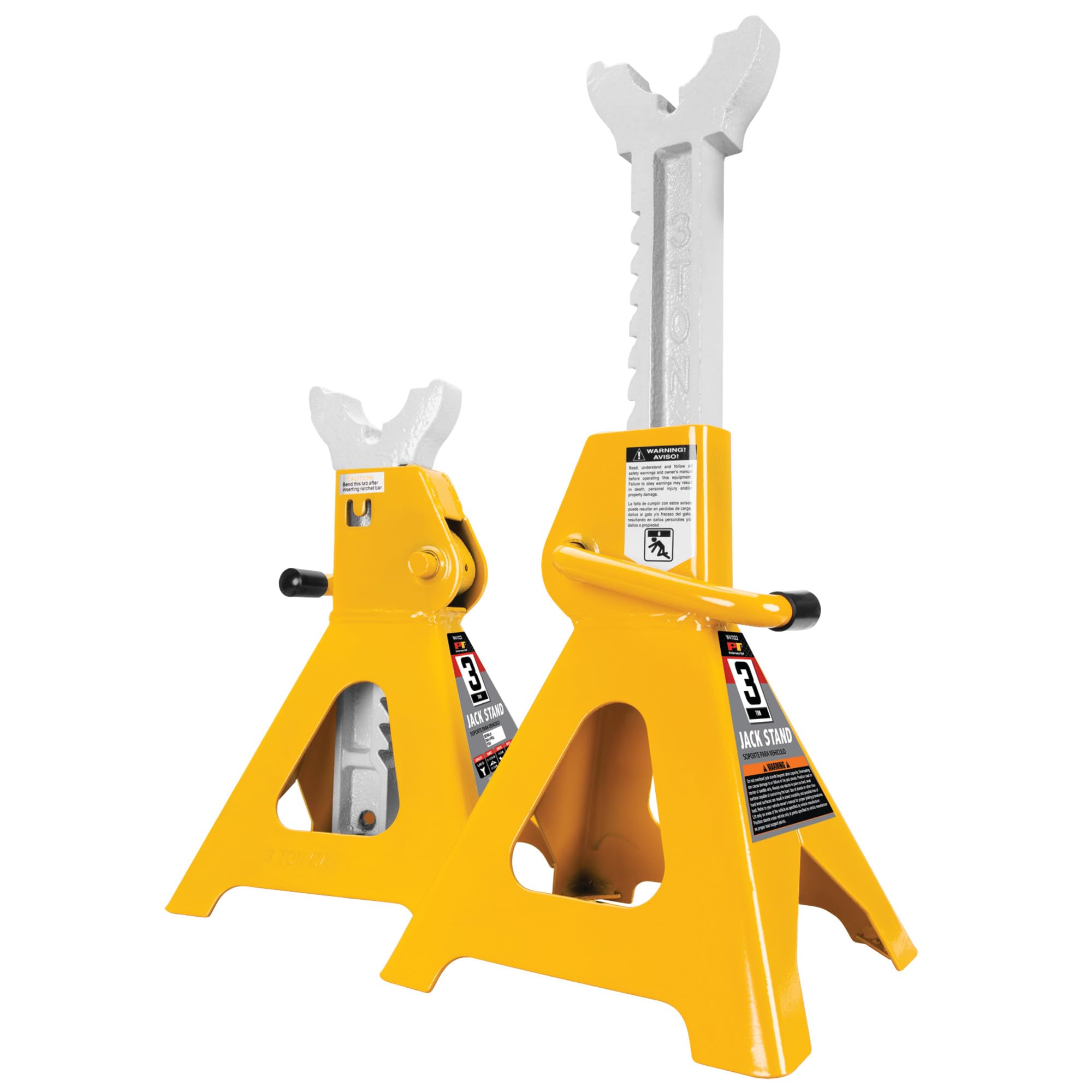 Performance Tool W41022 3 Ton Ratchet Jack Stands Pair 12-17 Inch Height
