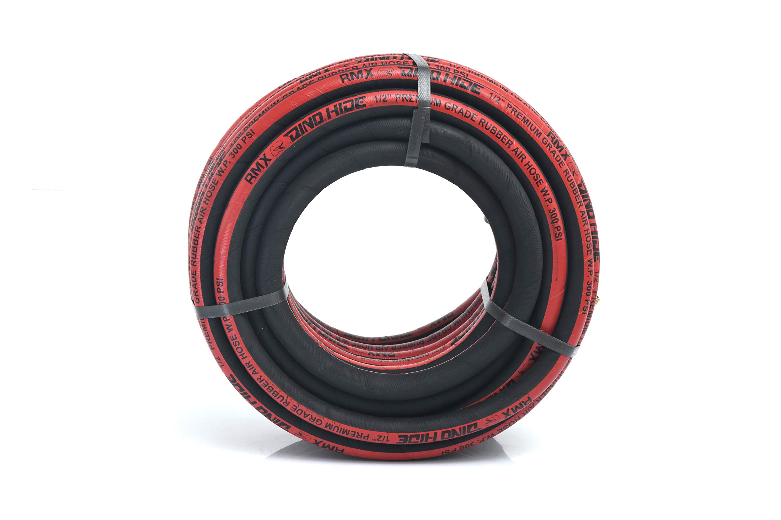 Dino-Hide WLEPRO1250 Rubber Air Hose Assembly 1/2" x 50' - 300 PSI Heavy Duty