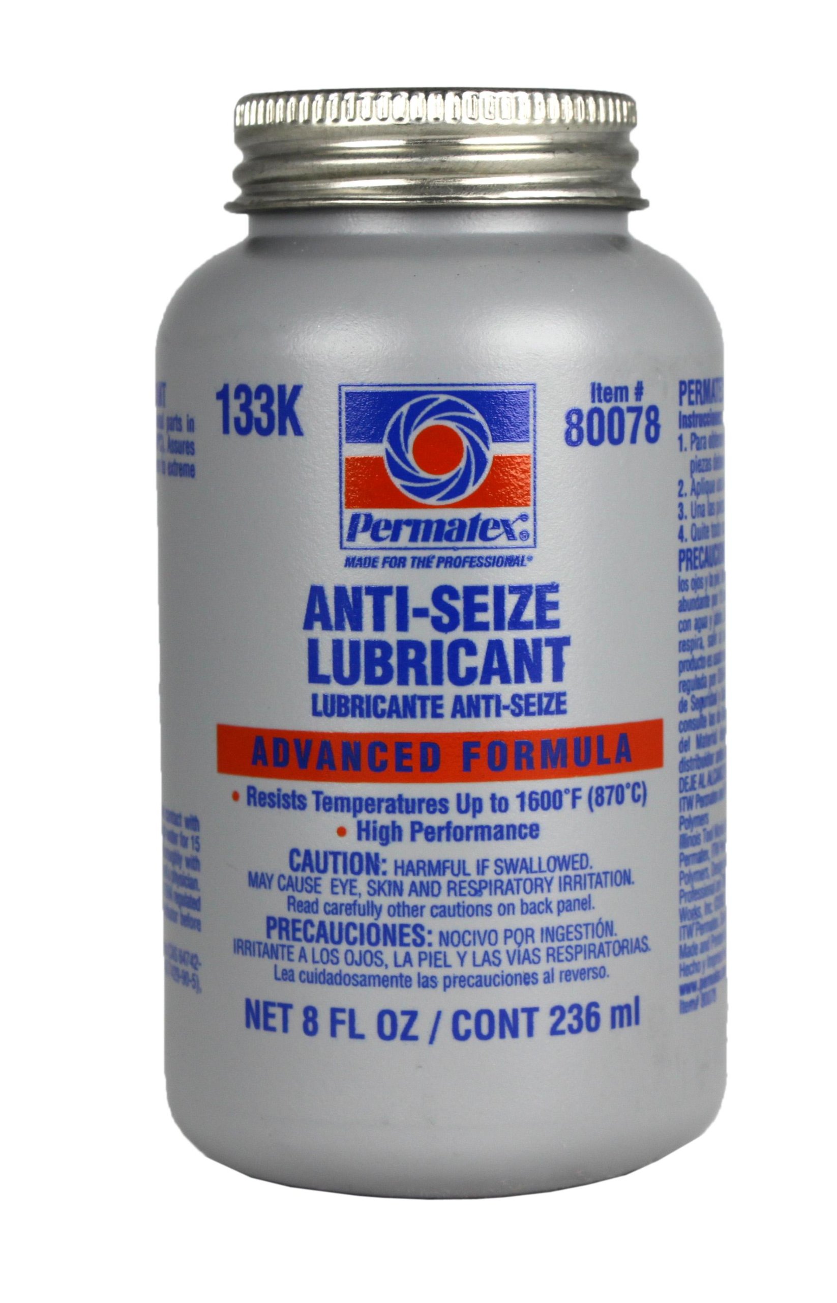Permatex 80078 Anti-Seize Lubricant 8oz Brush-Top Bottle