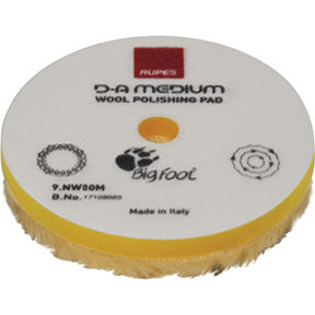 Rupes Usa 9.NW80M Yellow Wool Polishing Pad, Precision Pro Medium - 80mm