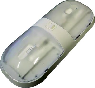 Fasteners Unlimited CMD001902XPB Creative Products Group CMD001902XPB Command® Omega Interior Dome Light, Double Dome Light w/ Switch, Size:11-3/16" x 5-3/4" x 1-7/8"