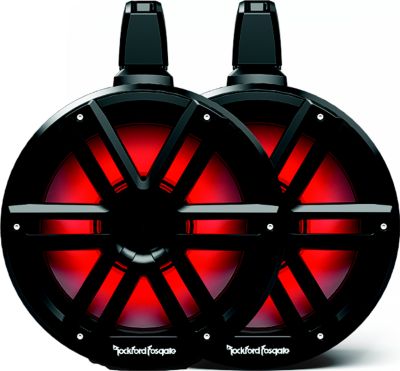 Rockford Fosgate M2WL-10HB 10-Inch Color Optix Marine Wake Tower Speakers Black with Horn Tweeter