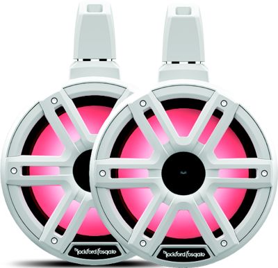 Yara North America M2WL-8H Rockford Fosgate 8" Marine Wake Tower Speakers with Color Optix LED