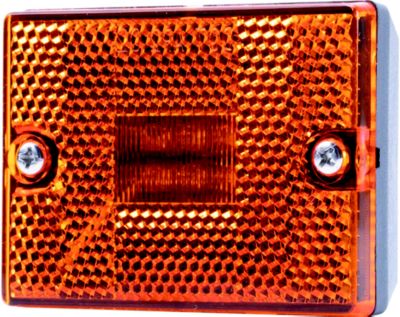 Hopkins B423A  2 - 3/4" Rectangle  Clearance/Side Marker w/ reflex, Amber