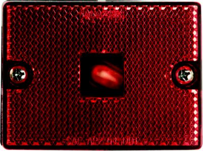 Hopkins B423R  2 - 3/4" Rectangle  Clearance/Side Marker w/ reflex, Red