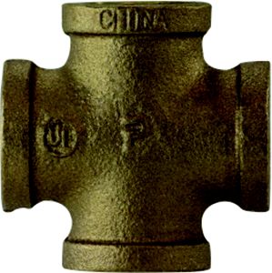 Brass Fittings 44-393  Bronze Cross, 1/2"