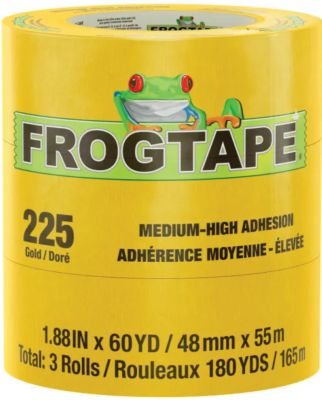 Greenball 105322 FrogTape 225 Gold Performance Masking Tape 2 Inch x 180 Feet