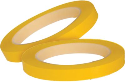 Greenball 105362 Low Stretch PVC Fine Line Masking Tape 1/4" x 108' Yellow