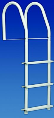 Dock Edge DE2104F Dock Edge Bright White Howell Galvalume Fixed Dock Ladder With Hardware