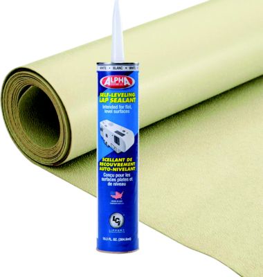 Lippert Components 862449 SuperFlex RV Roof Patch Repair Kit, Almond