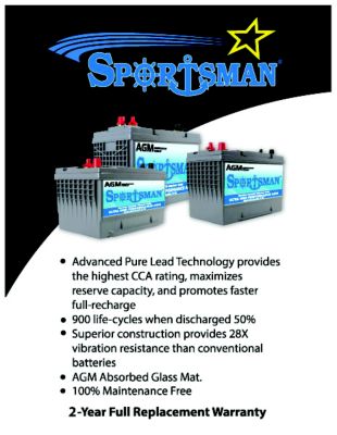 Batteries AGM31M Odyssey Sportsman AGM Marine Battery 925 CCA Group 31