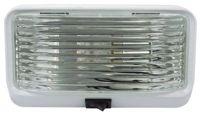 Fultyme RV 590-1118 FulTyme RV Rectangular Porch/Utility Light w/Switch, Clear