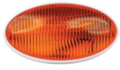 Fultyme RV 590-1119 FulTyme RV Oval Porch/Utility Light w/o Switch, Yellow/ White housing