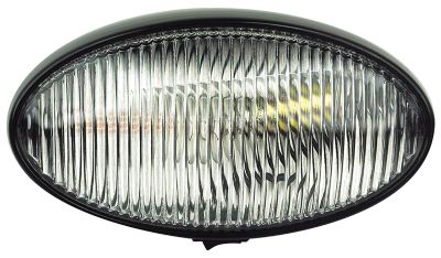 Fultyme RV 590-1125 FulTyme RV Oval Porch/Utility Light w/Switch, Clear/ Black housing