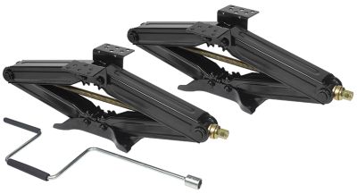 Fultyme RV 590-2130 Trailer Stabilizing Scissor Jacks with Handle - 5000 lb Capacity Set of 2
