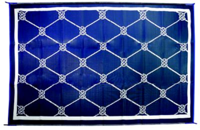 Fultyme RV 6 X 9 BLUE/WHITE Outdoor Patio Mat 6' x 9' Reversible