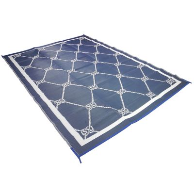 Fultyme RV 8 X 16 BLUE/WHITE Outdoor Patio Mat 8' x 16' Blue/White