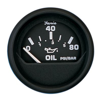 Faria Instruments F12803 Faria 12803 Euro 2" Oil Pressure Gauge 80 PSI