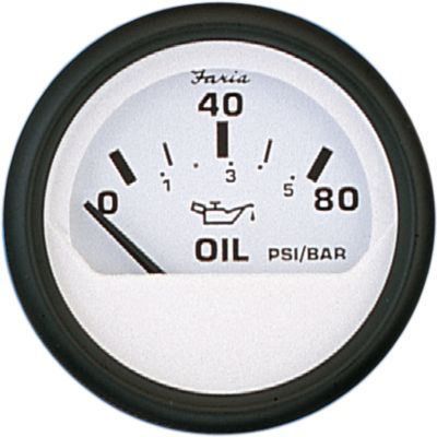 Faria Instruments F12902 Faria Euro 2" Oil Pressure Gauge 80 PSI