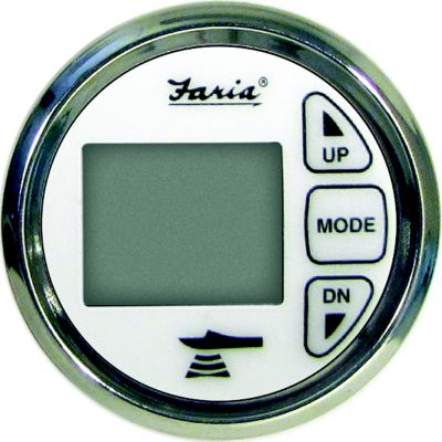 Faria Instruments F13852 In-Dash Dual Temperature Digital Depth Sounder with Transom Mount Transducer