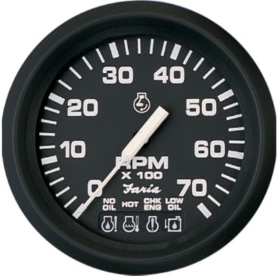 Faria Instruments F32805 Euro 4" Tachometer 7000 RPM All Outboard