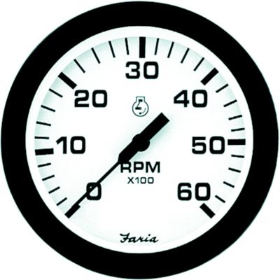 Faria Instruments F32904 Euro 4" Tachometer 6000 RPM Gas Inboard I/O